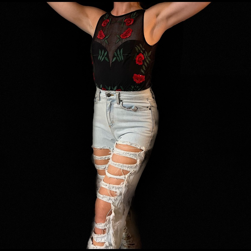Nbd revolve floral bodysuit